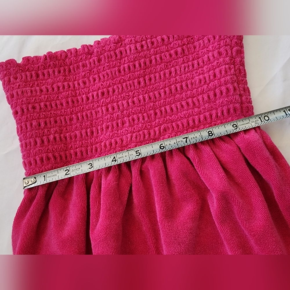 Juicy Couture Bright Pink Smocked Strapless Top (sz small/petite) - Picture 13 of 14